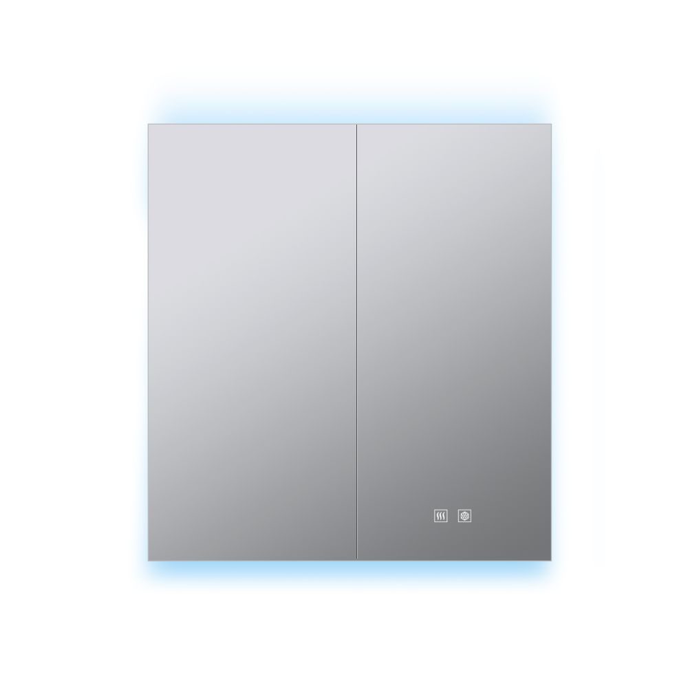 Corsica 30 in W x 36 in H Surface-Mount LED Mirror Medicine Cabinet with Defogger