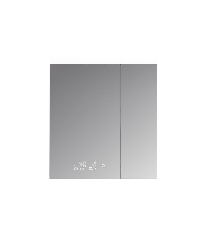 Savera 30 in. W x 32 in. H Recessed or Surface-Mount LED Mirror Medicine Cabinet with Defogger