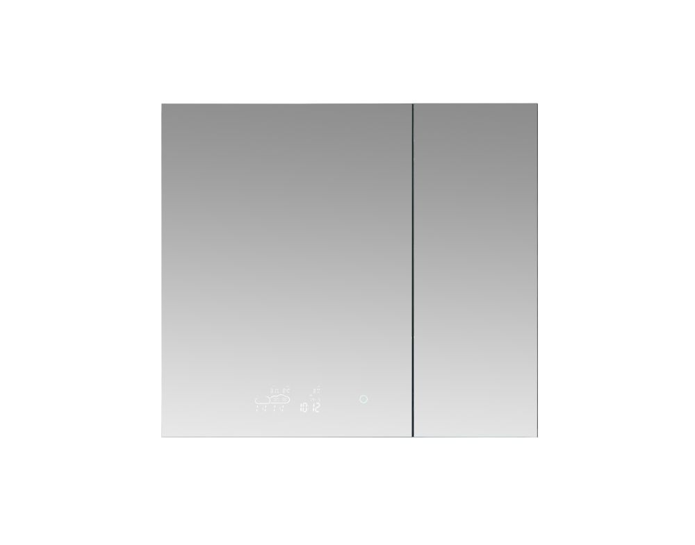 Savera 36 in. W x 32 in. H Recessed or Surface-Mount LED Mirror Medicine Cabinet with Defogger