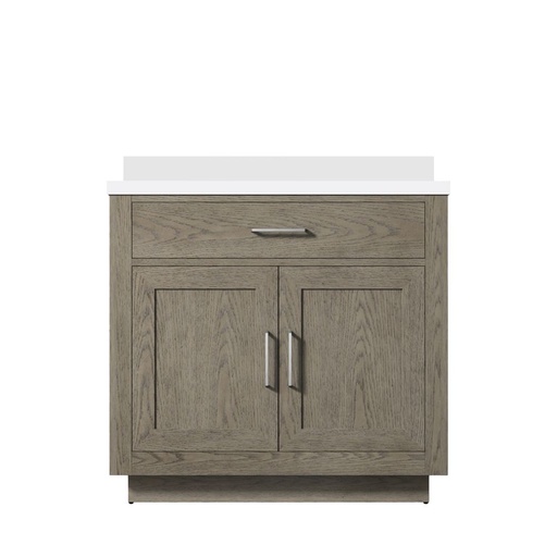 [LVA36SR300] Abbey 36 in W x 22 in. D Grey Oak Single Bath Vanity and Cultured Marble Top