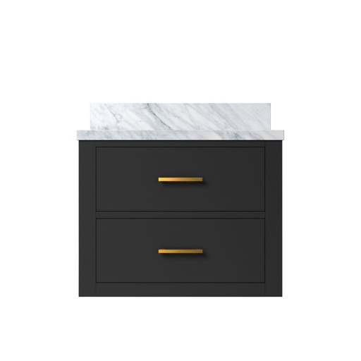 [LVC24SL500] Castor 24 in W x 18 in. D Black Single Bath Vanity and Acrylic Top