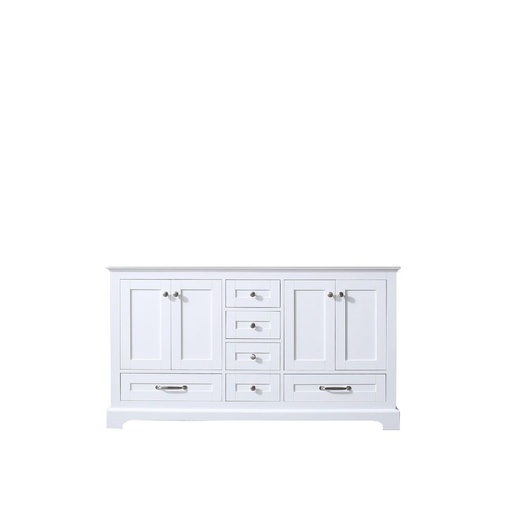 [LVD60DA000] Dukes 60 in. W x 22 in. D White Double Bath Vanity