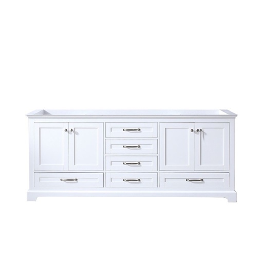 [LVD80DA000] Dukes 80 in. W x 22 in. D White Double Bath Vanity