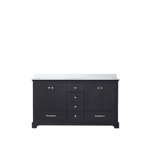 [LVD60DG300] Dukes 60 in. W x 22 in. D Espresso Double Bath Vanity and Cultured Marble Top