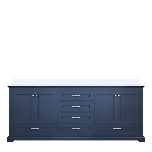 [LVD80DE300] Dukes 80 in. W x 22 in. D Navy Blue Double Bath Vanity and Cultured Marble Top