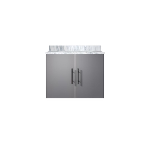 [LVG24SB100] Geneva 24 in. W x 22 in. D Dark Grey Bath Vanity and Carrara Marble Top