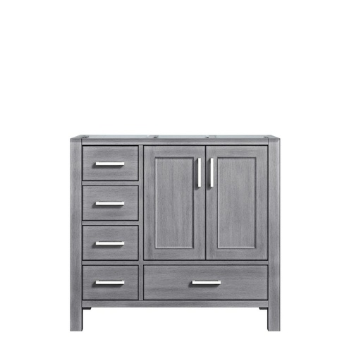 [LVJ36SD000R] Jacques 36 in. W x 22 in. D Right Offset Distressed Grey Bath Vanity