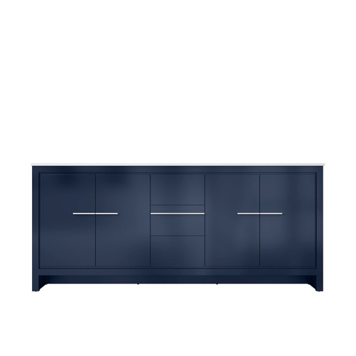 [LVLF80DNB300] Lafarre 80 in W x 20 in. D Navy Blue Double Bath Vanity and Cultured Marble Top