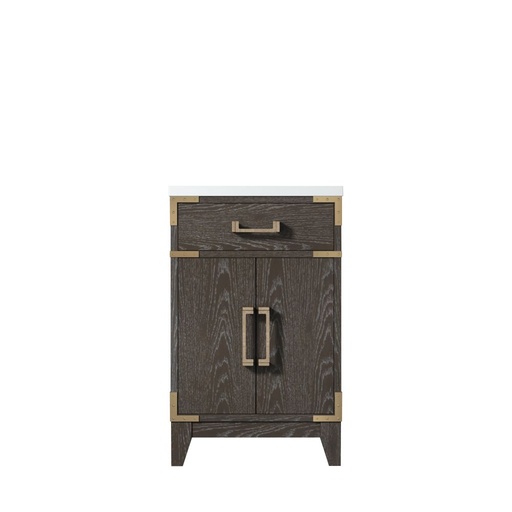 [LVL20SK500] Laurel 20 in W x 18 in. D Brown Oak Single Bath Vanity and Acrylic Top
