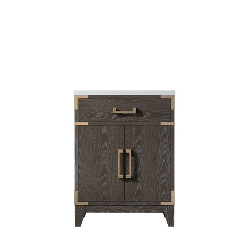 [LVL24SK500] Laurel 24 in W x 18 in. D Brown Oak Single Bath Vanity and Acrylic Top