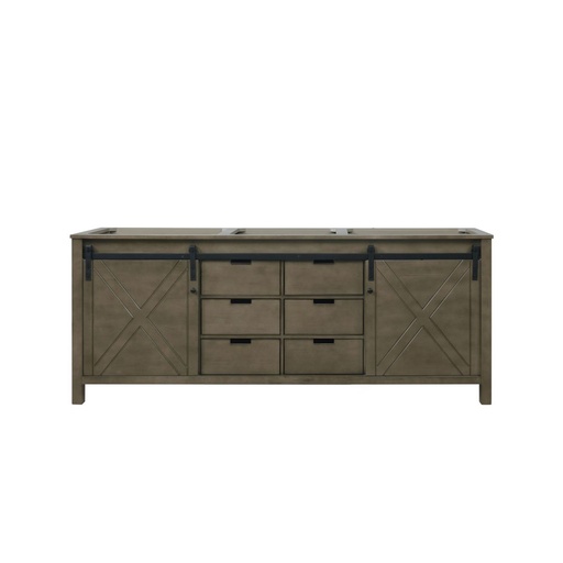 [LVM80DK000] Marsyas 80 in W x 22 in. D Rustic Brown Double Bath Vanity