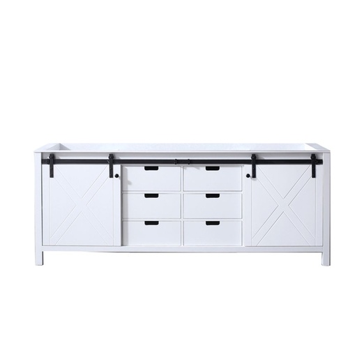 [LVM84DA000] Marsyas 84 in W x 22 in. D White Double Bath Vanity