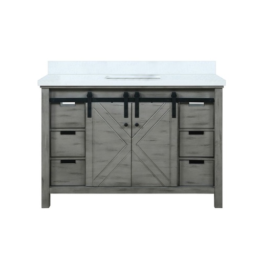 [LVM48SH300] Marsyas 48 in W x 22 in. D Ash Grey Bath Vanity and Cultured Marble Countertop