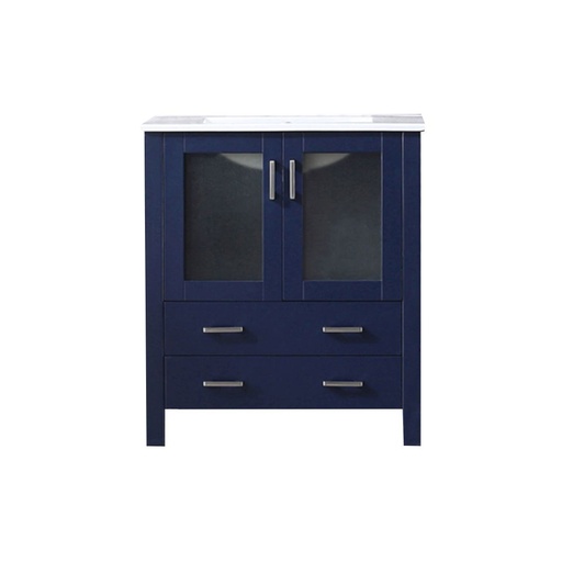 [LV341830SEES000] Volez 30 in W x 18.25 in. D Navy Blue Bath Vanity and White Ceramic Top