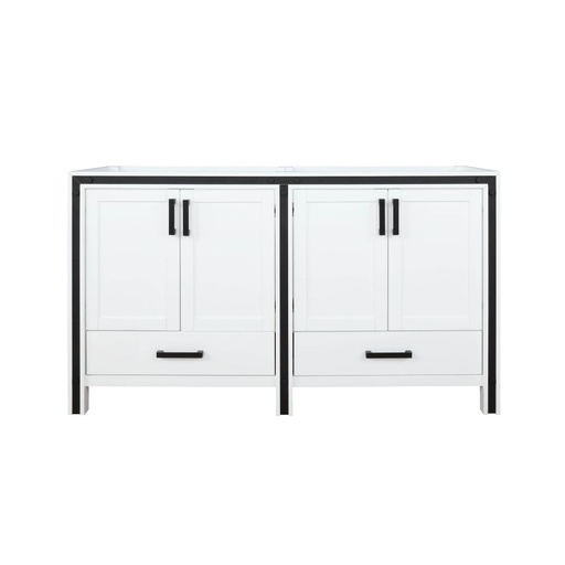 [LVZV60DA000] Ziva 60 in W x 22 in. D White Double Bath Vanity