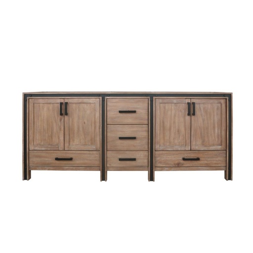 [LVZV80DN000] Ziva 80 in W x 22 in. D Rustic Barnwood Double Bath Vanity