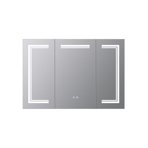 [LLMCME4832] Mesa 48 in W x 32 in H Surface-Mount LED Mirror Medicine Cabinet with Defogger