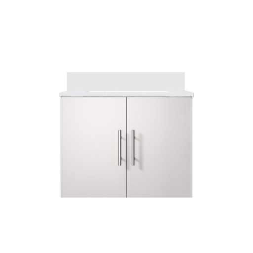 [LVG24SM300] Geneva 24 in. W x 22 in. D Glossy White Bath Vanity and Cultured Marble Top