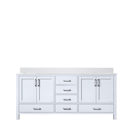 [LVJ72DA300] Jacques 72 in. W x 22 in. D White Bath Vanity and Cultured Marble Top