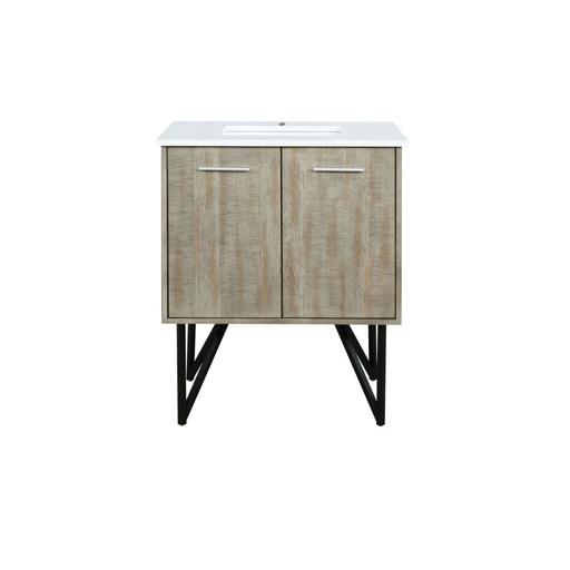 [LVLY30SRA300] Lancy 30 in W x 20 in. D Rustic Acacia Bath Vanity and Cultured Marble Top